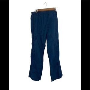 Vintage helly hanson full leg zip up blue Snowpants wind pants Sz M in EUC